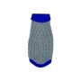 Gray With Regal Blue Fringe - Mr. Peanut's Knitted Acrylic Dog Sweaters - Small