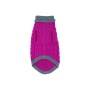 Royal Rosa With Gray Fringe - Mr. Peanut's Knitted Acrylic Dog Sweaters - Small