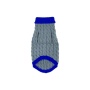 Gray With Regal Blue Fringe - Mr. Peanut's Knitted Acrylic Dog Sweaters - Medium