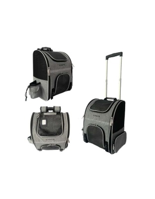 Mr. Peanut's Malibu Series Backpack Pet Carrier Stroller With Detachable Wheelbase - 18 in L x 10 in W x 3 in H