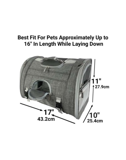 Mr. Peanut's Monterey Series Convertible Backpack Airline Capable Pet Carrier - 17 in L X 10 in W X 11 in H