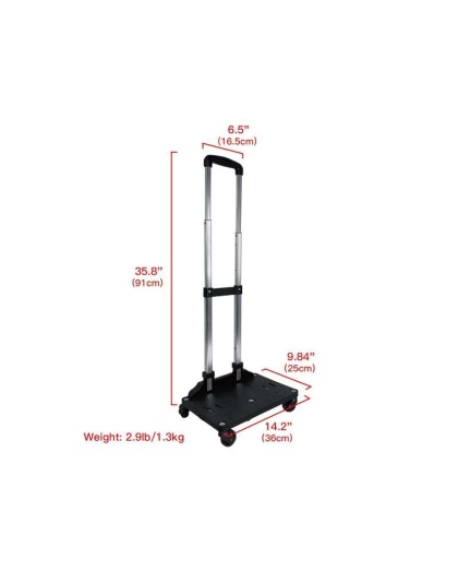 Mr. Peanut's Pet Carrier/Luggage Bag Spinner Wheelbase Luggage Cart - 17x15x5