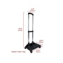 Mr. Peanut's Pet Carrier/Luggage Bag Spinner Wheelbase Luggage Cart - 17x15x5