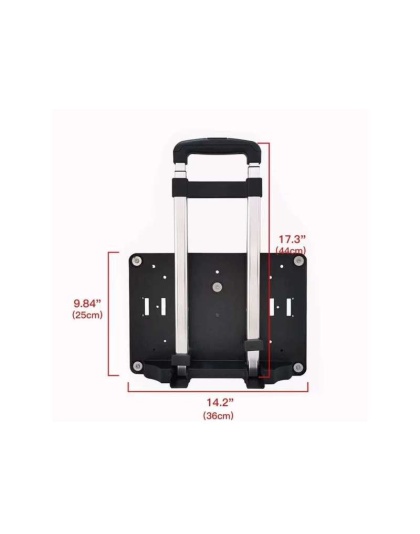 Mr. Peanut's Pet Carrier/Luggage Bag Spinner Wheelbase Luggage Cart - 17x15x5