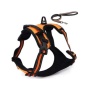 Orange - Mr. Peanut's PetTrek Reflective Pet Harness With Matching Leash - Small