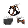 Orange - Mr. Peanut's PetTrek Reflective Pet Harness With Matching Leash - Small