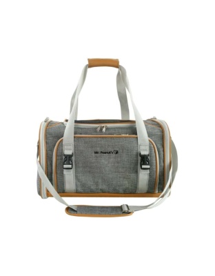 Snowflake Gray - Mr. Peanut's Platinum Series Double Expandable Pet Carrier - 18inLx10.5inWx11inH