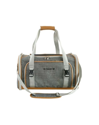 Snowflake Gray - Mr. Peanut's Platinum Series Double Expandable Pet Carrier - 18inLx10.5inWx11inH