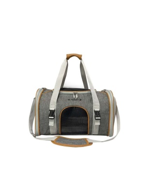 Snowflake Gray - Mr. Peanut's Platinum Series Expandable Pet Carrier - 18inLx10.5inWx11inH