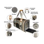 Snowflake Gray - Mr. Peanut's Platinum Series Expandable Pet Carrier - 18inLx10.5inWx11inH