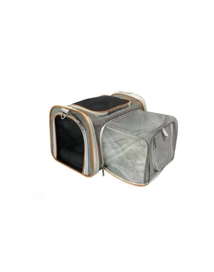 Snowflake Gray - Mr. Peanut's Platinum Series Expandable Pet Carrier - 18inLx10.5inWx11inH