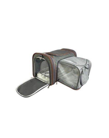Twilight Gray - Mr. Peanut's Platinum Series Expandable Pet Carrier - 18inLx10.5inWx11inH