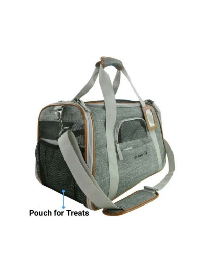 Snowflake Gray - Mr. Peanut's Platinum Series Pet Carrier - 18inLx10.5inWx11inH