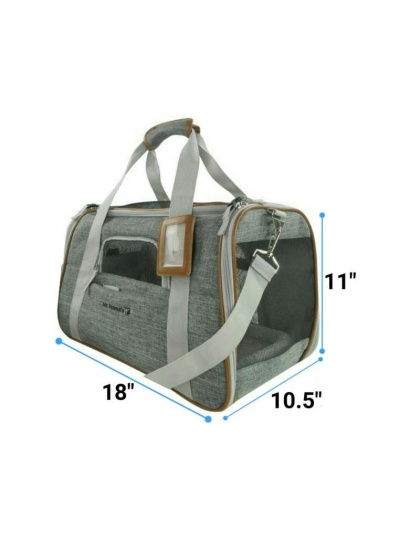 Snowflake Gray - Mr. Peanut's Platinum Series Pet Carrier - 18inLx10.5inWx11inH