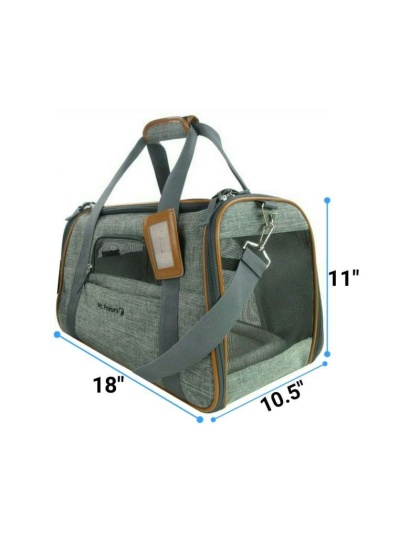 Twilight Gray - Mr. Peanut's Platinum Series Pet Carrier - 18inLx10.5inWx11inH