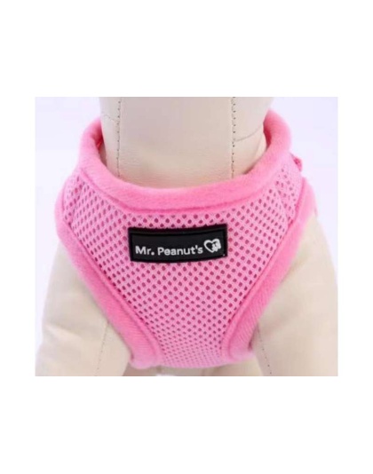 Pink - Mr. Peanut's PupTrek Small Dog/Cat Soft Mesh Step In Harness Vest - XSmall