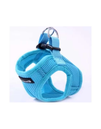 Blue - Mr. Peanut's PupTrek Small Dog/Cat Soft Mesh Step In Harness Vest - Small