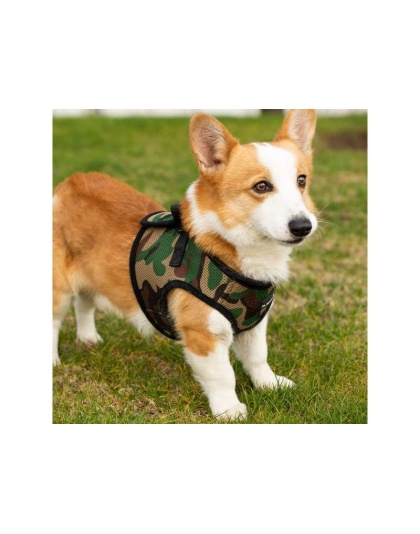 Camo - Mr. Peanut's PupTrek Small Dog/Cat Soft Mesh Step In Harness Vest - Small