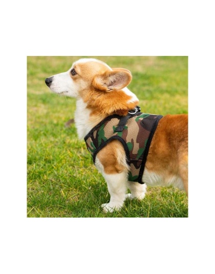 Camo - Mr. Peanut's PupTrek Small Dog/Cat Soft Mesh Step In Harness Vest - Small