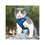 Blue - Mr. Peanut's PurrTrek Reflective Cat Harness with Matching Leash - Small