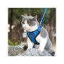 Blue - Mr. Peanut's PurrTrek Reflective Cat Harness with Matching Leash - Small