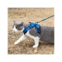 Blue - Mr. Peanut's PurrTrek Reflective Cat Harness with Matching Leash - Small