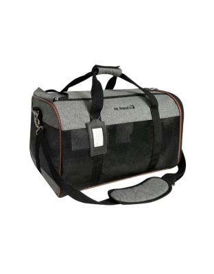 Platinum Gray - Mr. Peanut's Rhodium Series Mini Size Soft Sided Pet Carrier - 18 in L x 12 in W x 9 in H