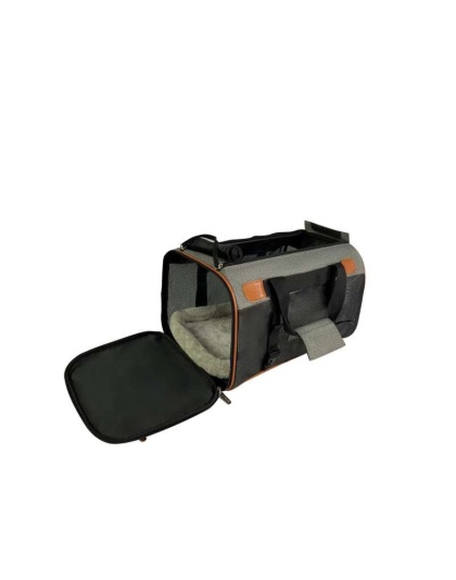 Platinum Gray - Mr. Peanut's Rhodium Series Mini Size Soft Sided Pet Carrier - 18 in L x 12 in W x 9 in H