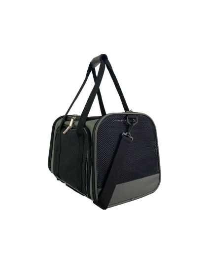 Charcoal Ash - Mr. Peanut's Silver Series Airline Capable Soft Sided Pet Carrier - 17.5 in L x 11 in W x 11 in H