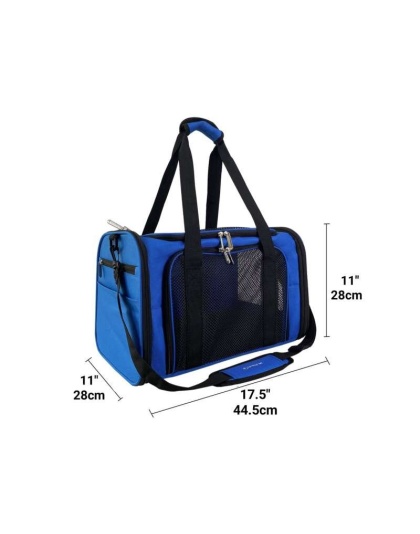 Deja Blue - Mr. Peanut's Silver Series Airline Capable Soft Sided Pet Carrier - 17.5 in L x 11 in W x 11 in H