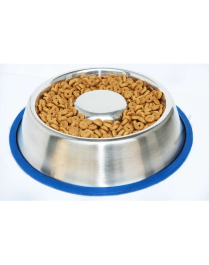 Mr. Peanut's Slow Feed Anti Bloat Dog Bowl with Bonded Silicone Base - Small