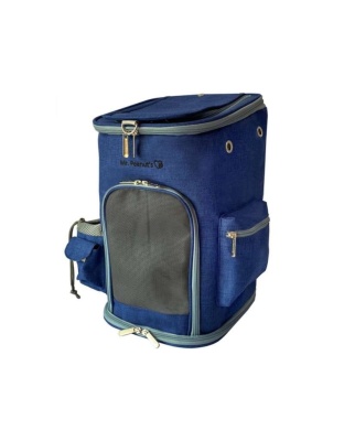 Deja Blue - Mr. Peanut's Vancouver Series Backpack Pet Carrier for Smaller Cats and Dogs - 17 in L X 11 in W X 11 in H