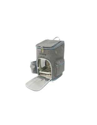 Platinum Gray - Mr. Peanut's Vancouver Series Backpack Pet Carrier for Smaller Cats and Dogs - 17 in L X 11 in W X 11 in H