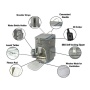 Platinum Gray - Mr. Peanut's Vancouver Series Backpack Pet Carrier for Smaller Cats and Dogs - 17 in L X 11 in W X 11 in H