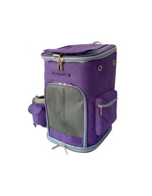 Purple - Mr. Peanut's Vancouver Series Backpack Pet Carrier for Smaller Cats and Dogs - 17 in L X 11 in W X 11 in H