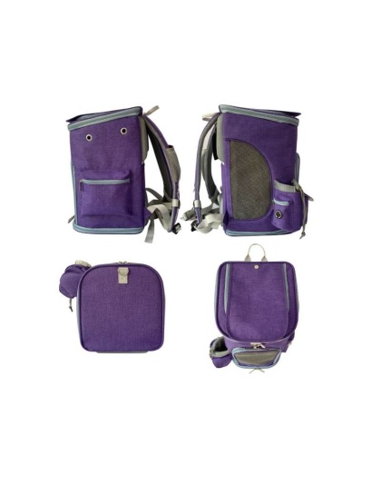 Purple - Mr. Peanut's Vancouver Series Backpack Pet Carrier for Smaller Cats and Dogs - 17 in L X 11 in W X 11 in H