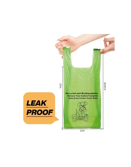 Mr. Peanut's XL Pooper Scooper and BioDegradable Recycled Plant Based Waste Bags - 13X11 in