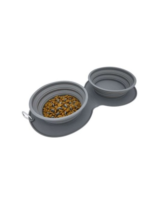 Pet Traveler Fold Up Dual Feeder -