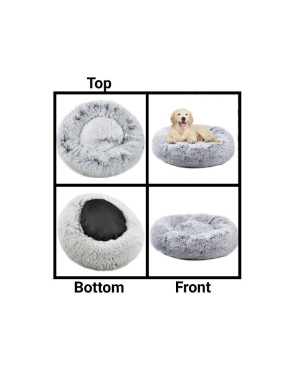 Snowflake White Two Tone - Mr. Peanut's OrthoPlush Pet Bed - 28 in