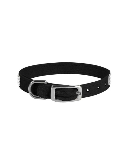 Black - Susan Lanci Designs 3 Row Giltmore Crystals Collar - Small