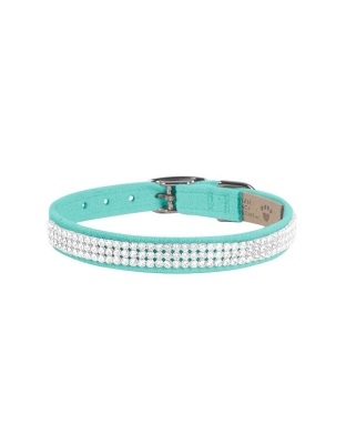 Tiffi Blue - Susan Lanci Designs 3 Row Giltmore Crystals Collar - Large