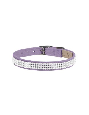French Lavender - Susan Lanci Designs 3 Row Giltmore Crystals Collar - Small