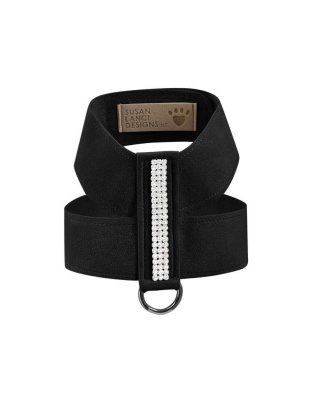 Black - Susan Lanci Designs 3 Row Giltmore Crystals Tinkie Harness - Small