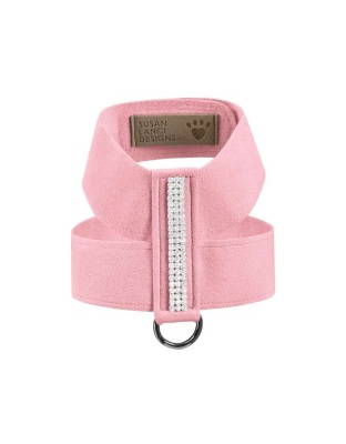 Puppy Pink - Susan Lanci Designs 3 Row Giltmore Crystals Tinkie Harness - Small