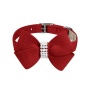 Red - Susan Lanci Designs Nouveau Bow Collar - Large