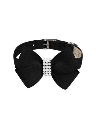 Black - Susan Lanci Designs Nouveau Bow Collar - Small