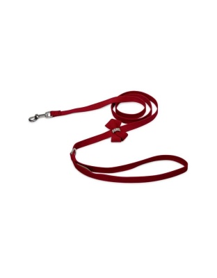 Red - Susan Lanci Designs Nouveau Bow Leash - 4 FT