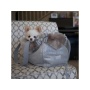 Platinum Glitzerati - Susan Lanci Designs Platinum Glitzerati Double Nouveau Bow Luxury Carrier with Fur Trim - 1