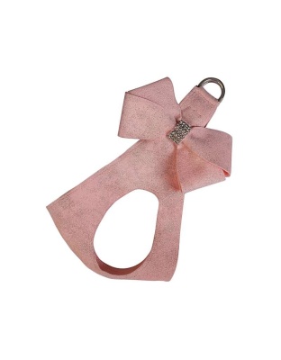 Puppy Pink Glitzerati - Susan Lanci Designs Puppy Pink Glitzerati Nouveau Bow Step In Harness - Large