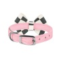 Puppy Pink - Susan Lanci Designs Windsor Check Nouveau Bow Collar - Large